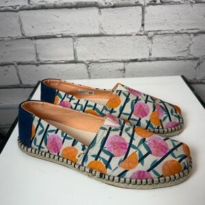 TOMS | Tom’s Classic Women’s Natural Citrus Stripe Slip On Flat Shoes Size 9.5